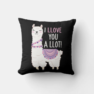 Coussin Je t'aime beaucoup - Drôle Llama