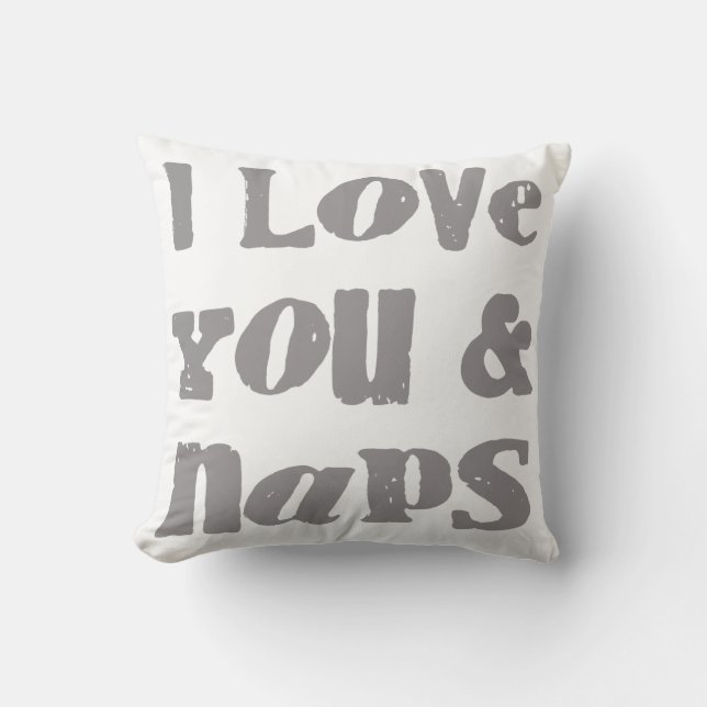 Coussin Je t'aime et petits sommes (Recto)