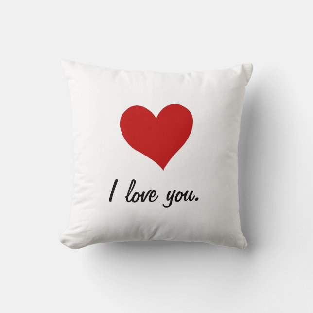 Coussin Je t'aime, je t'aime plus (Recto)
