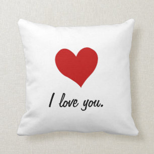 Coussin Je t'aime, je t'aime plus