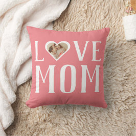 Coussin Je t'aime maman | Cute 1 Photo Joyeuse Fête des mè