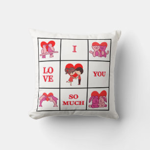 Coussin Je t'aime tellement joli couple