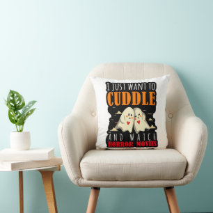 Coussin Je Veux Juste Casser Et Regarder Des Films D'Horre