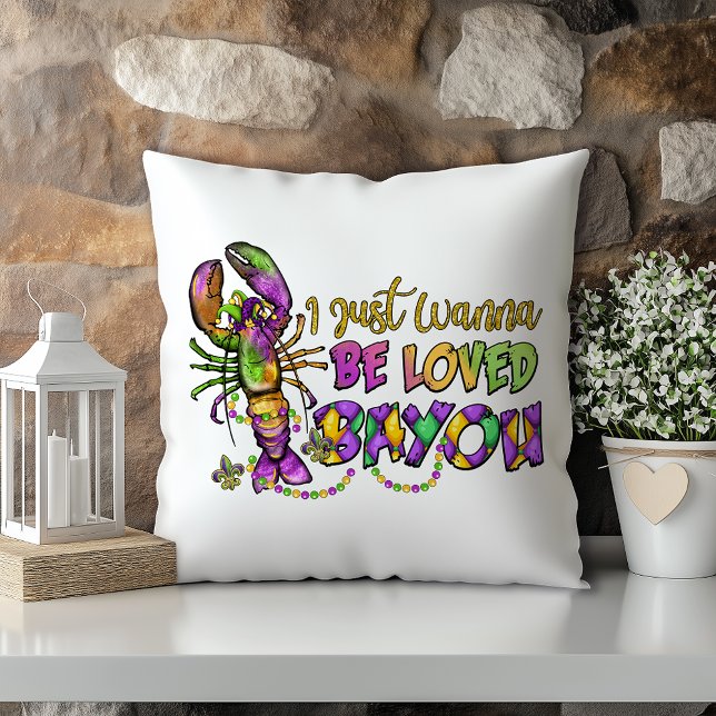 Coussin Je Veux Juste Être Aimé Bayou You Louisiana (Créateur téléchargé)