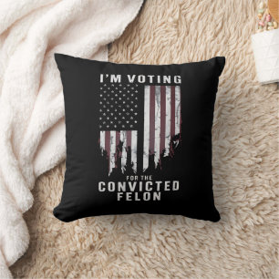 Coussin Je Vote Pour Le Condamné Féon Pro Trump 2024