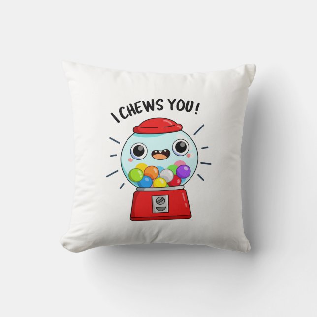 Coussin Je Vous Chevonne Drôle Gumball Machine Pun (Recto)