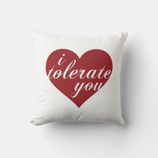 Coussin je vous tolère coeur (Recto)
