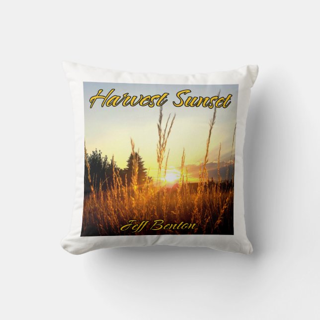 Coussin Jeff Benton Harvest Sunset Fan lance l'oreiller (Recto)