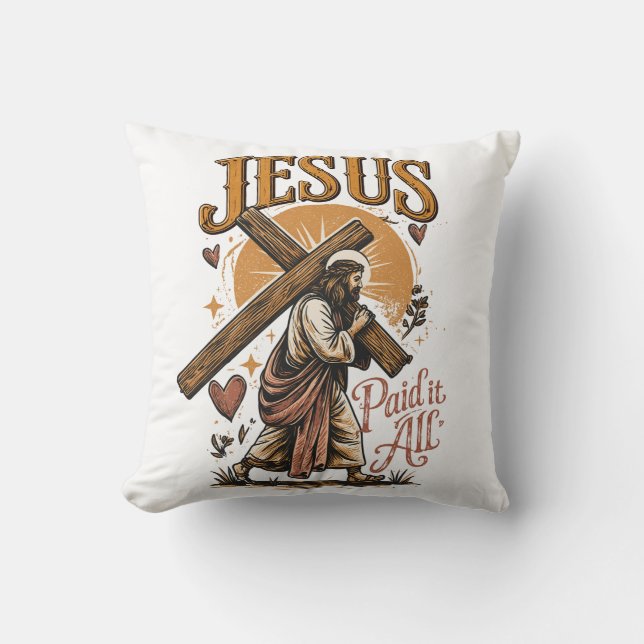 Coussin Jésus a tout payé (Recto)