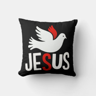 Coussin Jésus avec colombe