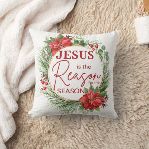 Coussin Jésus est la raison de la saison Noël