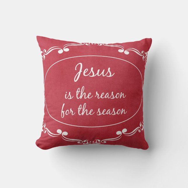 Coussin Jésus est la raison de Noël de saison (Recto)