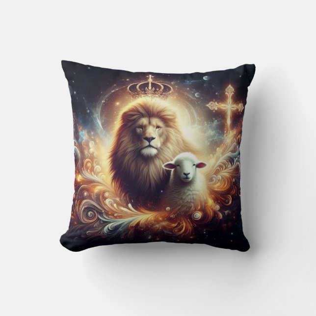 Coussin Jésus est le Lion et l'Agneau (Recto)