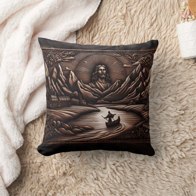 Coussin Jésus et les disciples sur un voyage fluvial à Dus (Couverture)