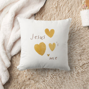 Coussin Jésus m'aime. Jetez l'oreiller. moderne