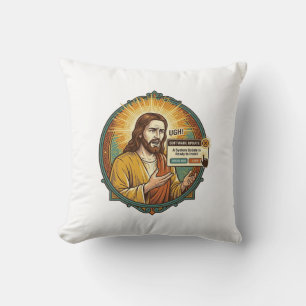 Coussin Jésus Mise à Jour Logcielle Ennuyeuse Pop Up Humou