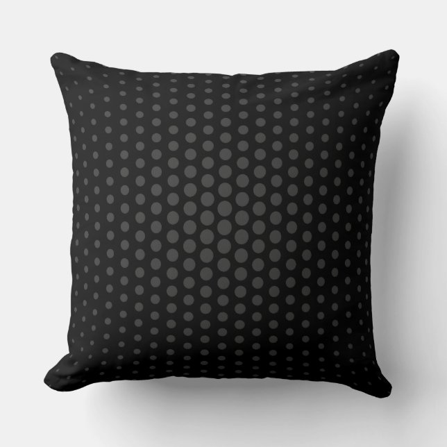 Coussin Jet Techno Dots Noir moderne (Recto)