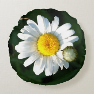 Coussin jetable à marguerite blanche