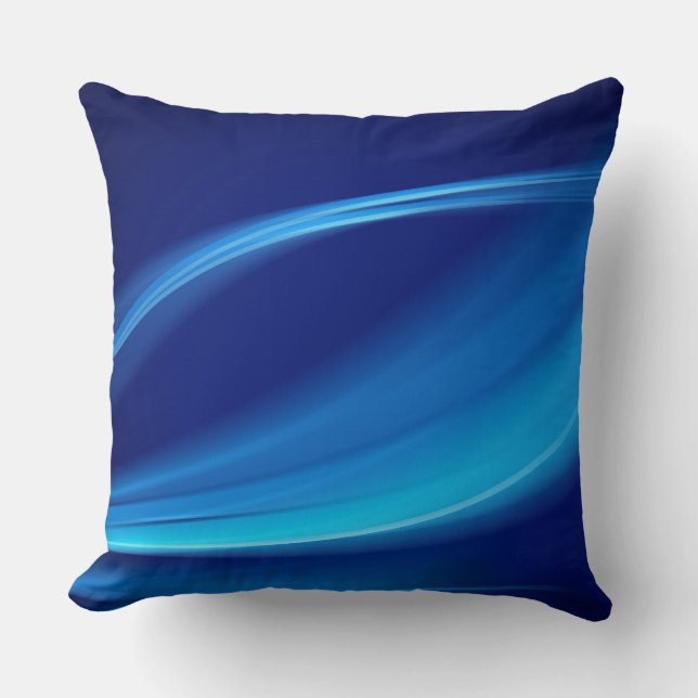 Coussin Jetable - Abstrait Bleu Clair (Recto)