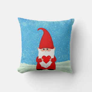 Coussin jetable avec un gnome de Noël mignon avec 
