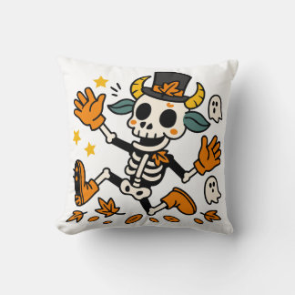 Coussin jetable chèvre squelette effrayant mignon