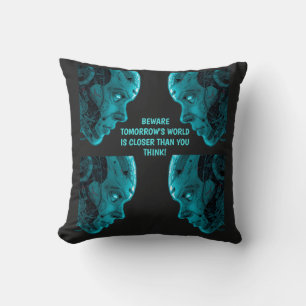 COUSSIN JETABLE TÊTE DE ROBOT CYBORG