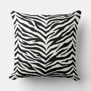 Coussin jeté à motif zèbre