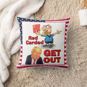 Coussin jeté carton rouge