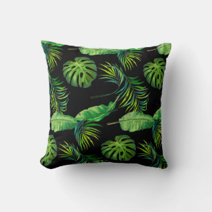 Coussin Jeté - Feuilles Tropicales