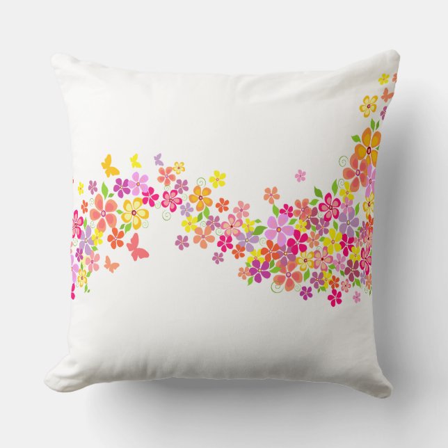 Coussin Jeté - Floral Été (Recto)