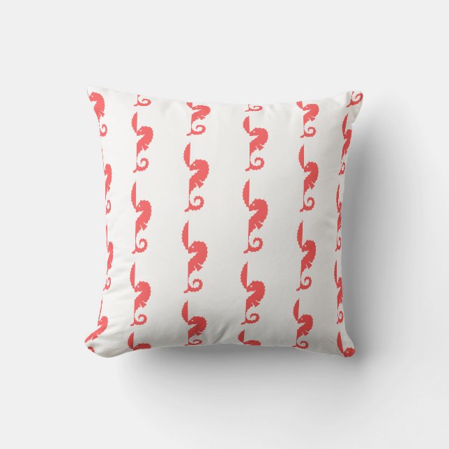 Coussin jeté hippocampes (Recto)