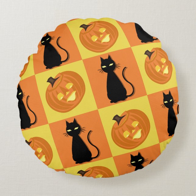 Coussin jeté Jack-o’-lantern (Devant)