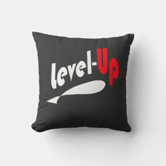  Coussin jeté noir Level-Up