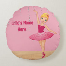 Coussin jeté rond Elise Blonde Ballerine