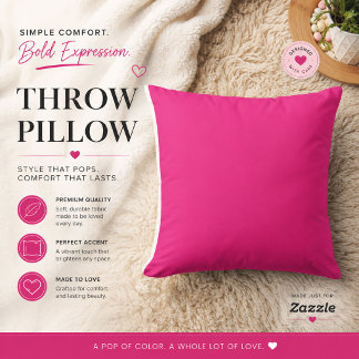 Coussin Jeté Rose Chaud