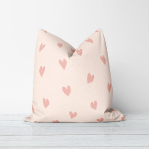 Coussin jeté rose pâle Toucher aimant