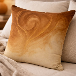 Coussin jeté tourbillon d'or en fusion