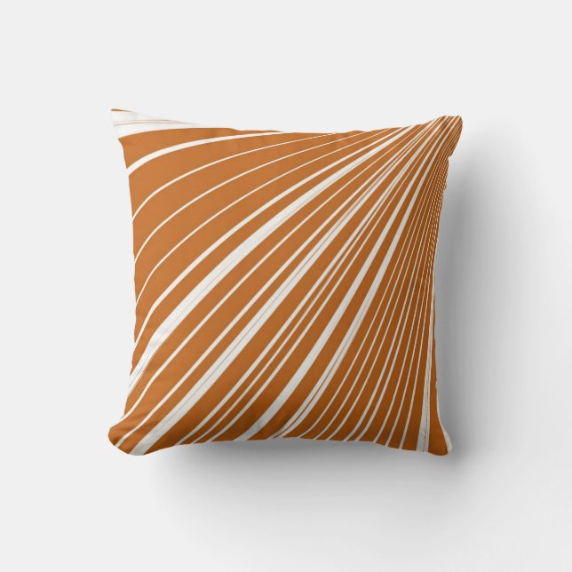 Coussin Jeter Bande d'oreiller orange blanc (Recto)
