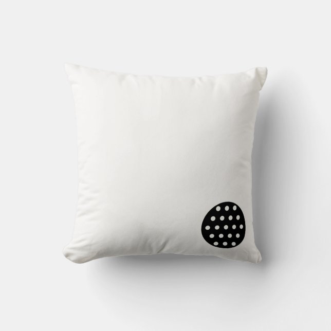 Coussin Jeter des points noirs de l'oreiller blanc (Recto)