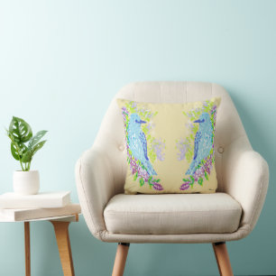 Coussin Jeter l'oreiller : Bleu du bonheur