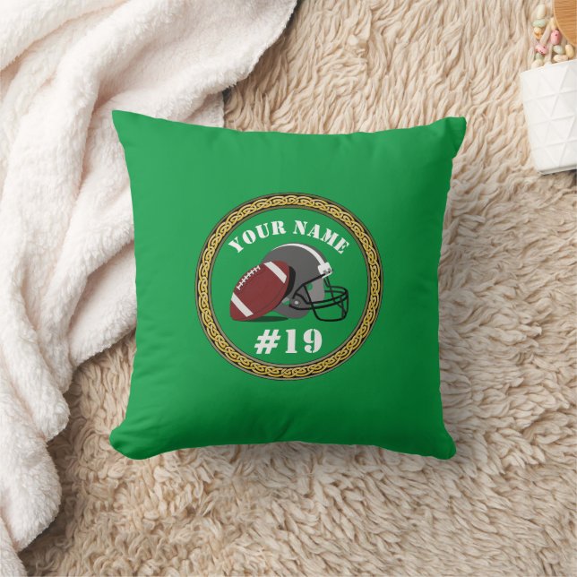 Coussin Jeter l'oreiller Football - Ajouter Nom et numéro (Couverture)