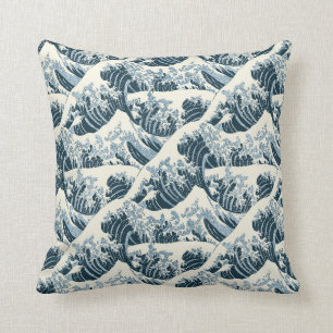 Coussin Jeter l'oreiller - La vague de Hokusai