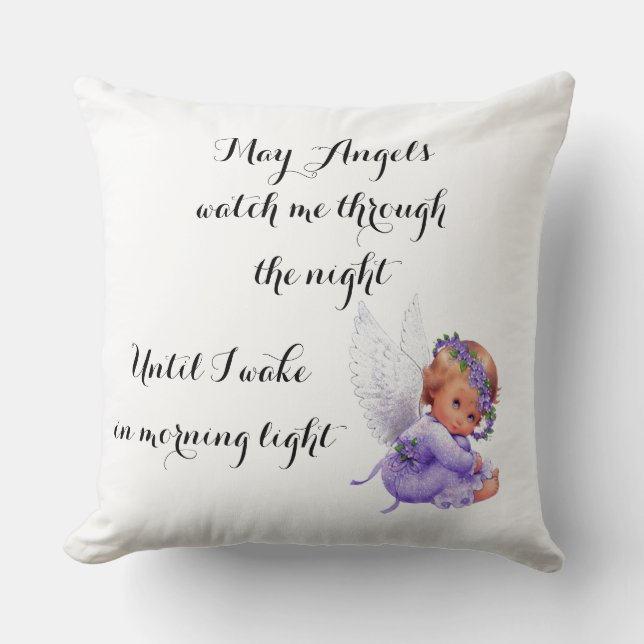 Coussin Jeter l'oreiller/l'ange (Recto)