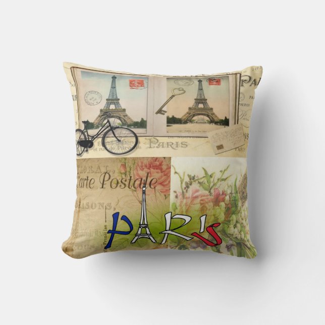 Coussin Jeter l'oreiller Paris France (Recto)