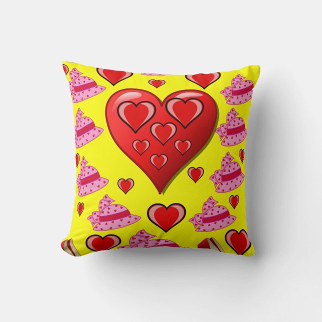 Coussin Jeter l'oreiller Saint-Valentin (Recto)
