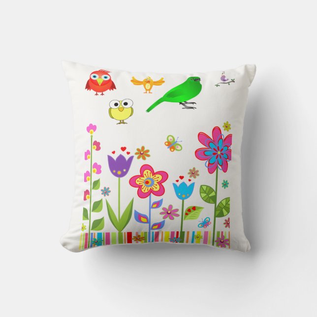 Coussin Jeter Oiseau d'oreiller (Recto)