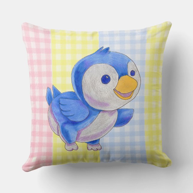 Coussin Jeter Oiseau Jouet Oiseau Gingaham (Verso)