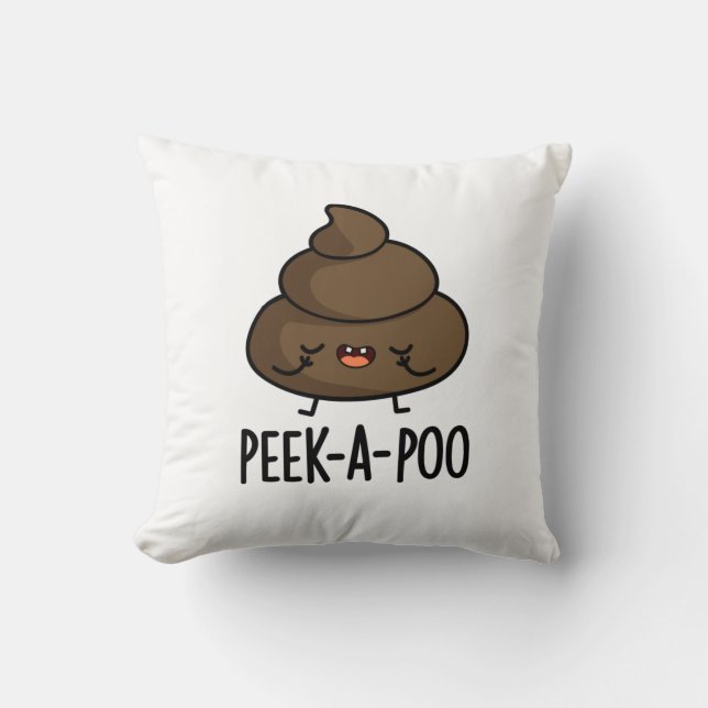 Coussin Jeter Un Oeil Poo Drôle Pun Poop (Recto)