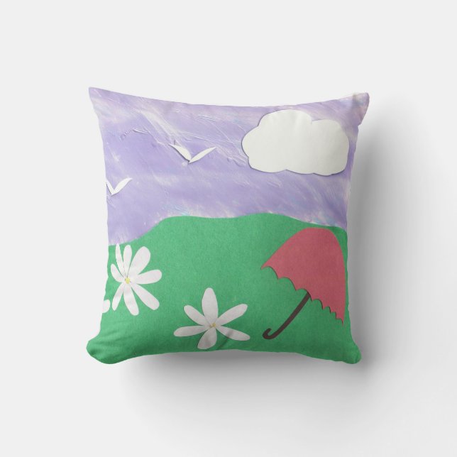 Coussin Jetez l'oreiller dans une scène extérieure (Recto)