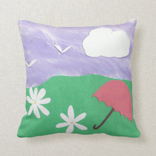 Coussin Jetez l'oreiller dans une scène extérieure